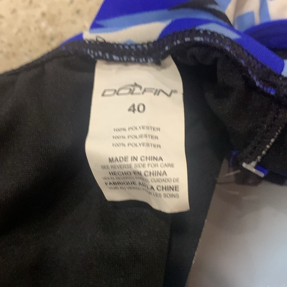Dolfin  Blue Zephyr Geometric Swimsuit Size 40 (14) - Picture 6 of 7